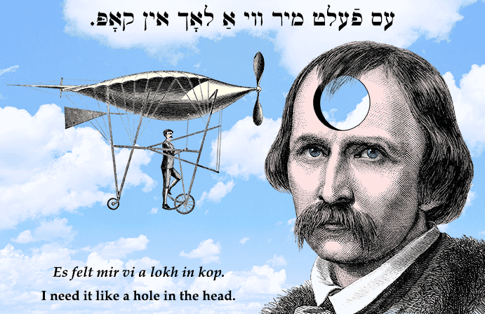 Yiddish: I need it like a hole in the head.