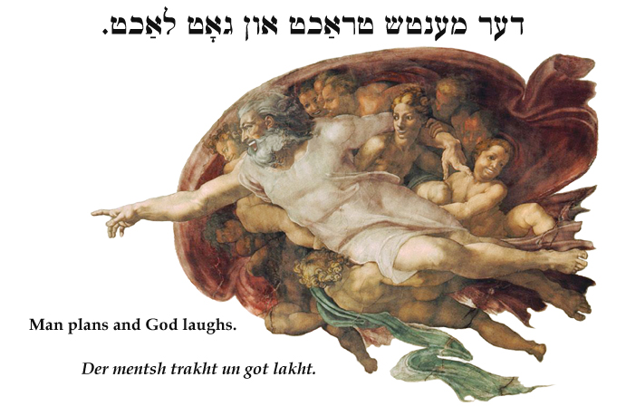 Yiddish: Man plans and God laughs.